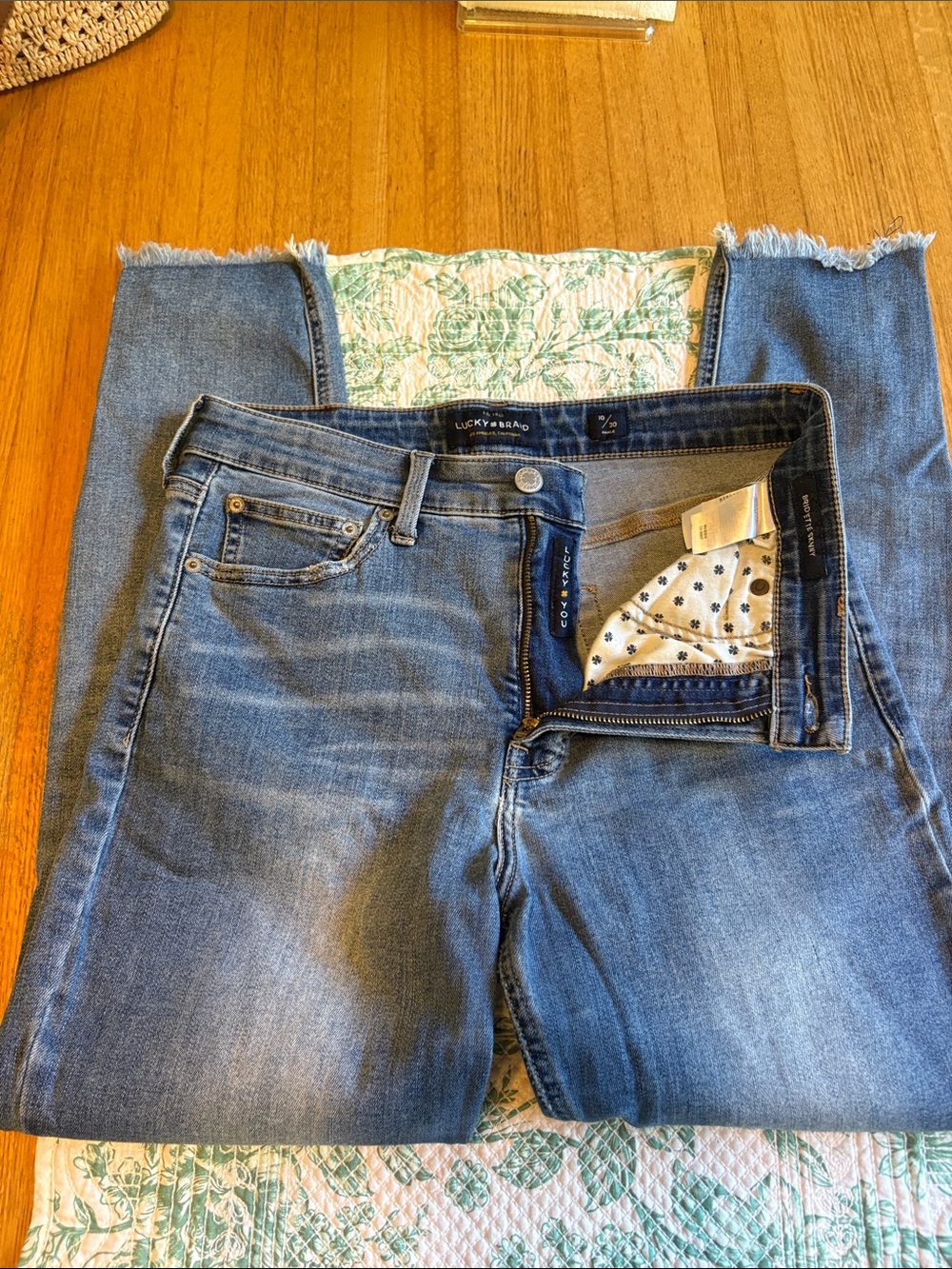 Lucky Brand Medium Blue Women's Cropped Straight Jeans